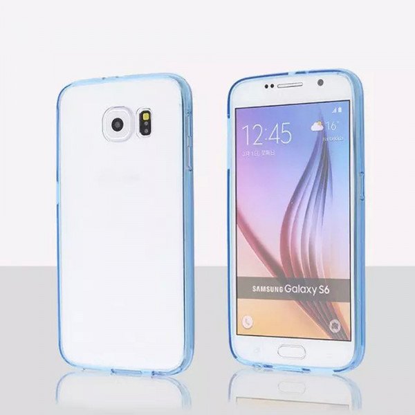 Wholesale Samsung Galaxy S6 Crystal Clear Hybrid Case (Blue)